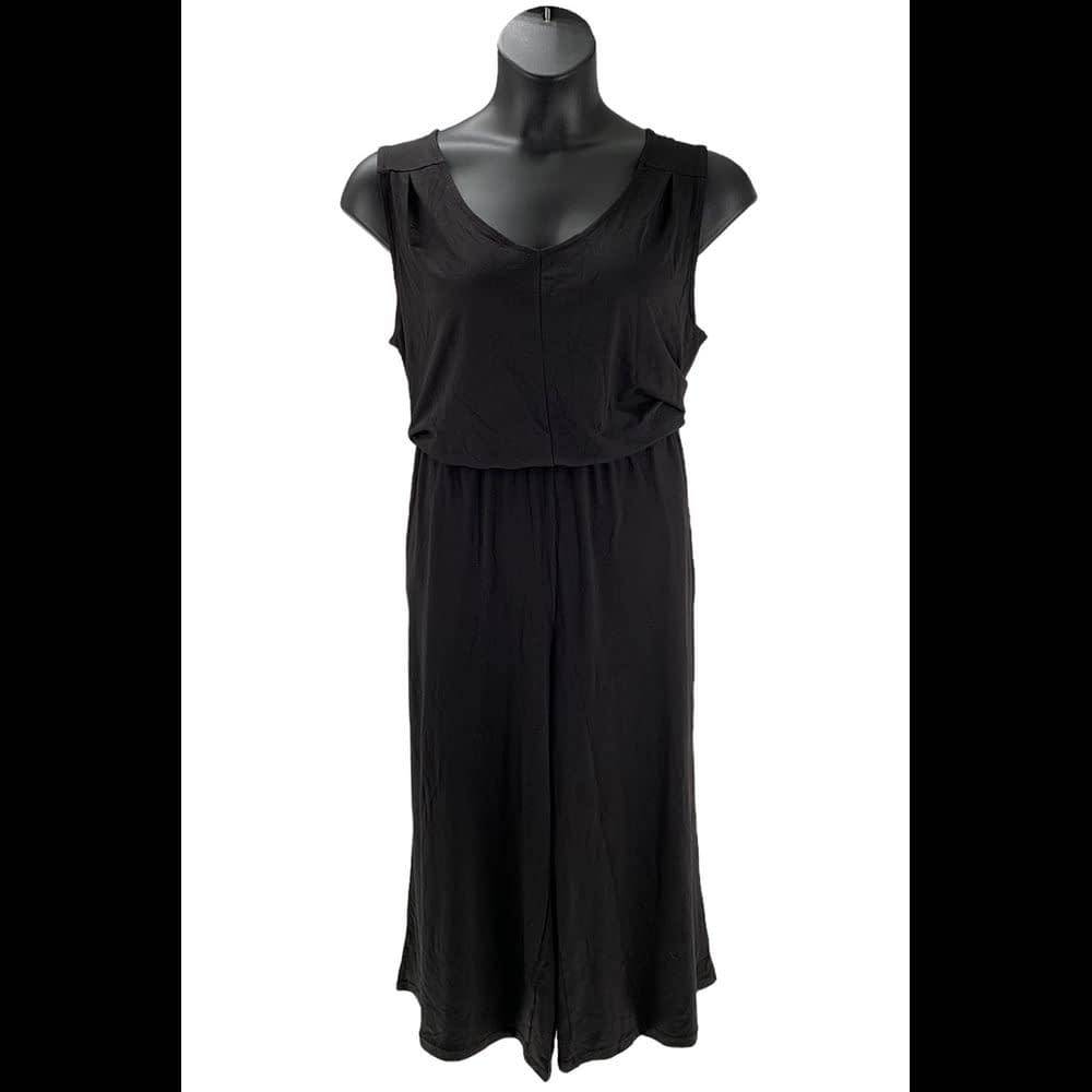 Comfort Code Stretch Jersey Tank Jumpsuit Black - Regular